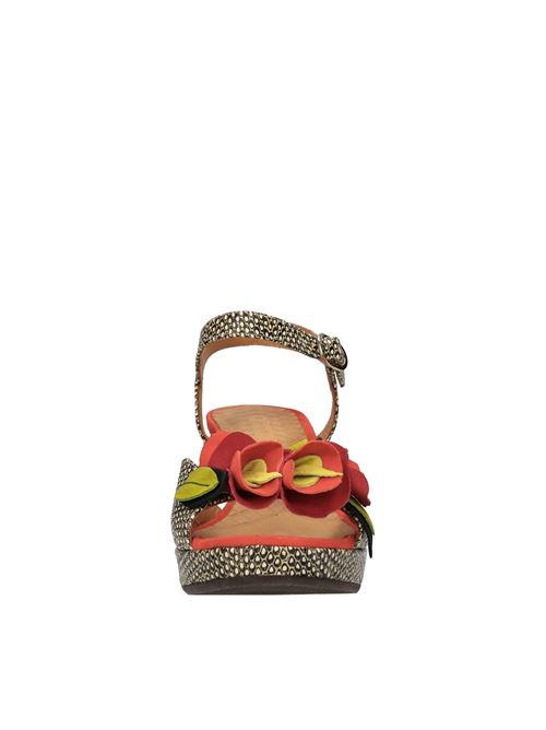 Sandali in pelle CHIE MIHARA | EKUNE40 SHANABIANCO-NERO-ARANCIO-MULTICOLOR